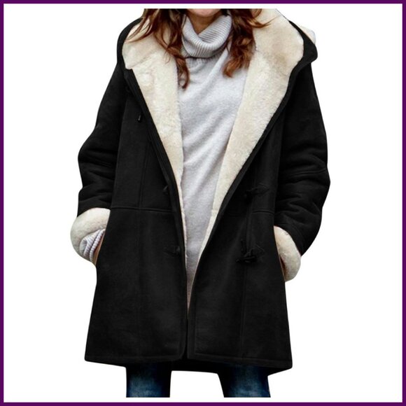 Sherpa Fleece Overcoat Women's Winter Coat Thick Warm Windproof Jacket